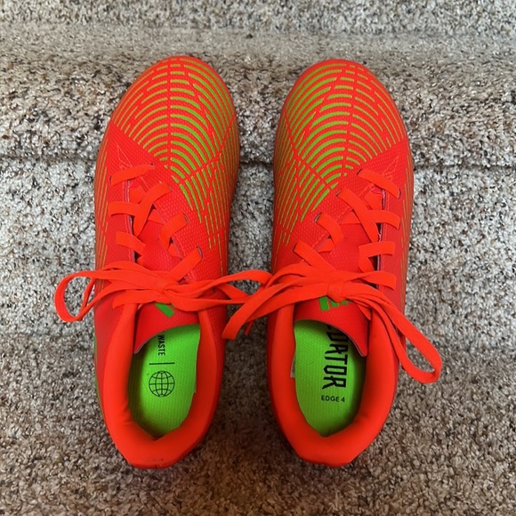 Adidas Predator Edge.4 Soccer boots/shoes - orange and lime green - Picture 4 of 4